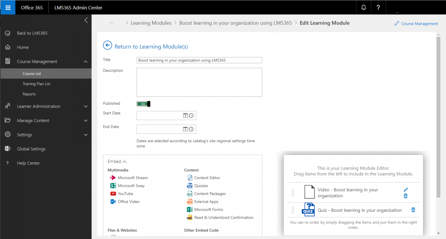 LMS365, Online Learning Platform For Microsoft 365